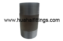 Black ASTM A53 NPT Steel Thread Barrel Nipple Male